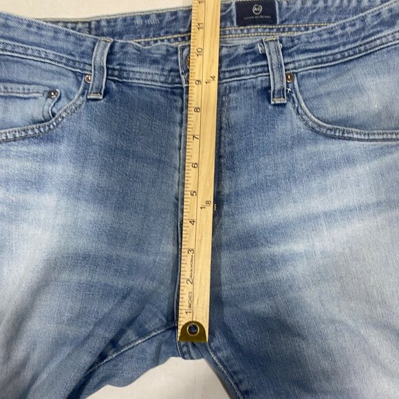 Adriano Goldschmied AG Denim Jeans Mens 34x34 (34x32) Blue Distressed Stretch Mi - Picture 12 of 16